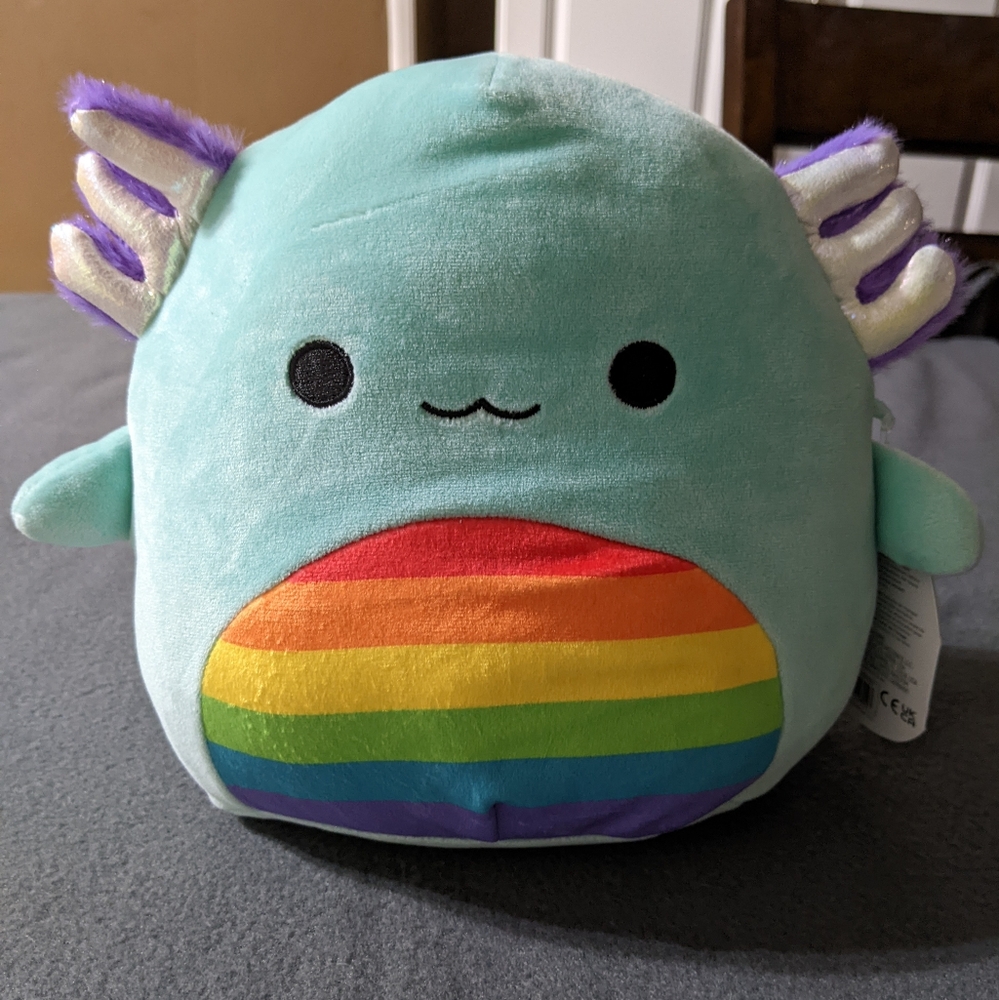 NWT Axolotl pride Anastasia  Squishmallow 8" plush blue‎